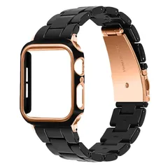 【新品】 [Briever] コンパチブル Apple Watch バンド 樹脂ベルト 保護ケース付き コンパチブル iwatch 41mm 40mm 38mm 45mm 44mm 42mm 軽量 防水 一体型 アップルウォッチ用バンド シリーズ10/9/ 0