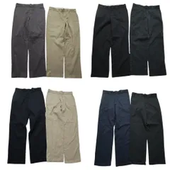 古着卸 まとめ売り ディッキーズ Dickies 874 ワーク パンツ 8枚セット (メンズ 34 /33 ) ノープリーツ センタークリース 中古 古着 NB9793