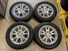 【2502025】スタッドレス Fang 17インチ 7J +40 PCD114.3 5H + DM-V3 225/60R17 2021年 8.5mm 2023年 10mm アルファード ヴェルファイア ハリアー クルーガー エクストレイル デリカD5 等