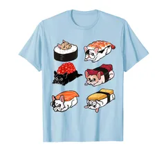 Huebucket 寿司フレンチブルドッグファニーTシャツ Tシャツ