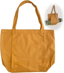 start.side スタートサイド ヨガマット 持ち運び ショルダーバッグ トートバッグ 帆布 ウェア マット収納可能持ち運び便利バッグ(ブラウン)