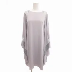 ジルスチュアート JILL STUART タグ付き フレデリカポンチョスリーブドレス レース切替 ワンピース ロング 2 M 青 ブルー 092-7140036 /TZのサムネイル