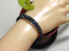 天然石 ラピスラズリ形状記憶ブレスレット・アンクレット  　　250720228