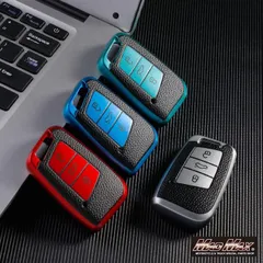 フォルクスワーゲン専用 レザー調 TYPE D 3ボタン式 TPUソフト スマートキーケース 各色