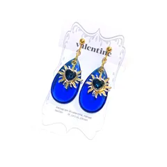 バーニングハート ブルードロップ イヤリング