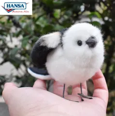 HANSA 7638 シマエナガ 12cm LONG TAILED TIT BH7638 雪の妖精 島柄長 ぬいぐるみ ハンサ もふもふ 動物 犬 猫 鳥 うさぎ ペンギン アニマル 置物 人形 フィギュア 大きい 実物大 大型