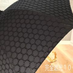 CLASSICO　完全遮光　100% 日傘　サークルレース 刺繍 二重張り　黒　バンブーハンドル