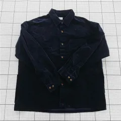 ◇ ⊇ JUNRed ジュンレッド コーデュロイ 長袖 シャツ サイズL ネイビー系 メンズ E  【1509100079262】