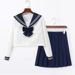☆ 長袖 ☆ XL ☆ セーラー服 JK制服 3点セット セーラー服 JK制服 3点セット 学生服 上下セット トップス リボン スカート プリーツスカート 制服 ミニスカート 制服セット 衣装 コスプレ スクール コスチューム 仮装 女子高生 高校生
