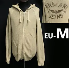 ジャパン正規代理店タグ★アルマーニジーンズ/ARMANI JEANS★コットンニットパーカー【メンズM/USA-S/ベージュ系】Hoodie/jacket◆cBH530<sale>のサムネイル