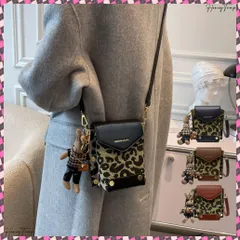 送料無料 ミニショルダーバッグ レディース ポーチ レオパード柄 斜めがけバッグ キーホルダー付き スマホポシェット おしゃれ かわいい 小さめ鞄 ミニバッグ ポシェット コンパクト 軽量鞄 ヒョウ柄 ミニ鞄 お財布バッグ 韓国