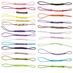 根付紐 根付け紐 ストラップ ストラップ 25個セット 25色 カラフル ストラップ ロープ 縄 根付け パーツ レーヨン紐 DIY 手作り 紐 キーホルダー 携帯ストラップ 多種 [Waddlllllleo] アクセサリー ハンドメイド素材