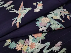 平和屋着物＊夏物 小紋 絽 舞蝶芝文 洗える着物 DAAU3841du