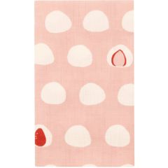 新品 濱文様 てぬぐい いちご大福 ピンク