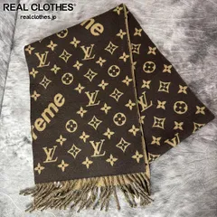 ルイ・ヴィトン supremeコラボマフラー ベージュ/ブラウン ルイヴィトンSupreme コラボ 茶/ベージュ ユニセックス マフラー