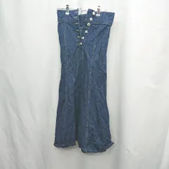 ◇ Θ tocco closet トッコ クローゼット デニム ロング丈 フレア スカート サイズM ブルー系 レディース E  【1505220000704】