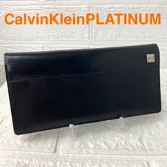 美品❗️最終値下げ❗️CalvinKleinPLATINUMカルバンクラインプラチナムブラック黒長財布メンズレザーブラック黒ノアーズNOAH’S