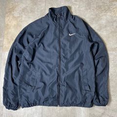 NIKE  ナイロンジャケット  S size  ブラック  黒  ナイキ  ロゴ  ワンポイント  スウィッシュ  無地  古着