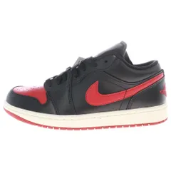 NIKE (ナイキ) WMNS AIR JORDAN 1 LOW BRED SAIL DC0774-061 ウィメンズ エア ジョーダン1 ブレッド セイル ローカットスニーカー ブラック/レッド