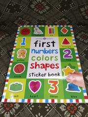 first numbers colors shapes sticker book H-171