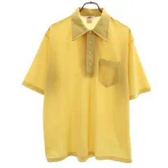 ジャンセン 70s ヴィンテージ USA製 半袖 ポロシャツ XL イエロー Jantzen メンズ 【中古】  【230905】