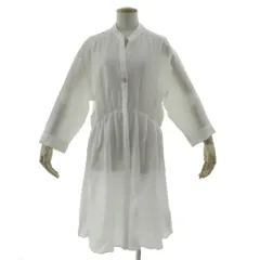 ザラ ベーシック ZARA BASIC リヨセルシャツワンピース スキッパーカラー 透け感 ミディ丈 ホワイト 白 M