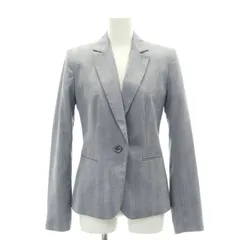 ザラ ベーシック ZARA BASIC HERRINGBONE BLAZER テーラードジャケット シングル 34 S 紺 ネイビー /JS ■OS