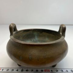 中国古美術/清時代銅香炉 乾隆年製y613 - メルカリ