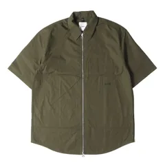 【オーエーエムシー】半袖シャツ ロゴ入り M イタリア製 オープンカラー 新品S/Mサイズ(大き目です) 総柄ロゴ オープンカラー 半袖シャツ