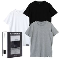 新品箱付 DIESEL 3枚セット Tシャツ 下着 DIESEL UMTEE RANDAL THREEPACK T-SHIRT 00SJ5L 0QAZY E3843 (白、黒、グレー) 当店管理番号 77514902