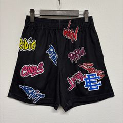 MATTY BOY マッティボーイ Eric Emanuel エリック エマニュエル コラボ 黒 ブラック メッシュ 半ズボン ハーフパンツ ハーパン ショーツ Sサイズ CHROME HEARTS クロムハーツ 新品未使用