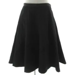 マーガレットハウエル MARGARET HOWELL FOX BROTHERS ウエストグログラン ウールフレアスカート 578-232414 ミモレ丈 起毛 日本製 ブラック 黒 3