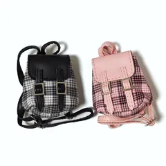 1/12サイズ チェック柄 リュック