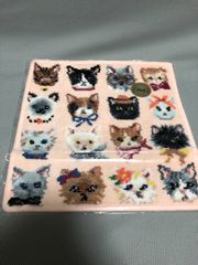 フェイラーバイラブラリー　プリティキャッツ　ハンカチ
