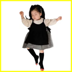 SLINX ベビー服 ワンピース 長袖 ２点セット 女の子 キッズ 子供 ふんわり ベビーロンパース チェック柄 オールインワン ベビー 姉妹服 日常 おでかけ プレゼント シンプル 春 夏 秋 可愛い