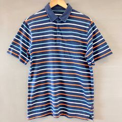 patagonia organic cotton パタゴニア オーガニックコットン ボーダーポロシャツ 半袖 ブルー 青 メンズ サイズ Sサイズ