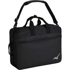 【人気商品】部活 通学 ユニセックス 通勤 スポーツ用 3WAYバッグ PCポケット ボストンバッグ ブラック [ミズノ]