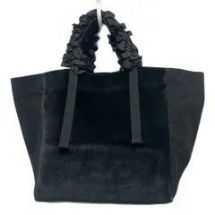 新品　ラドロー ブラック ベルベット ハンドバッグ 24A-Bag 008 LUDLOW 美品/ ラドロー 24A-Bag 008 シャーリングハンドル