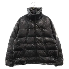 adidas Originals (アディダスオリジナルス) ラバーロゴ トレフォイル ジップアップ ナイロンダウンジャケット ブラック H66013
