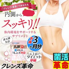 サプリメント 腸活 スッキリ クレンズ革命 菌活 スリム ダイエット サプリ ビフィズス菌 乳酸菌 オリゴ糖 納豆菌 大容量 約3ヶ月分 日本製