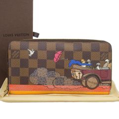 【本物保証】 希少 レア 箱・布袋付 ルイヴィトン LOUIS VUITTON ダミエ イヴァシオン ジッピーウォレット イリュストレ N61240 '15X'mas
