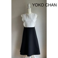 極美品☆YOKO CHANヨーコチャン バックティアード ドレス ワンピース36