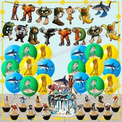 トゥントゥンサフール F ブレインロッドRobiox 誕生日 バルーン 飾り付け ガーランド ハッピーバースデー 風船 プレゼント おめでとう 男の子 女の子 ロブロックス 記念日 グッズ イベント 装飾 豪華 子供パーティー