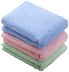 【数量限定】3枚入 ミニサイズバスタオル(ピンク・ブルー・グリーン) 徳用カラー 50×100㎝ 3色 バスタオル コスギゼン(Kosugizen)