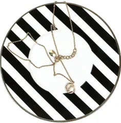 保管品◆クリスチャンディオールChristianDiorヴィンテージCDロゴネックレスラインストーンシャンパンゴールド金具刻印あり