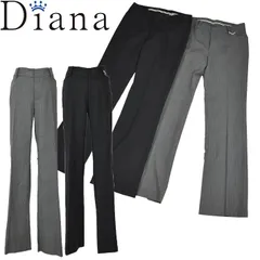ビジネス パンツ 単品 リクルート 就活 スラックス Diana 11354 ピンストライプ レディース ビジネス グレー/ブラック 脚長 ストライプ 9号/11号/13号 春/秋 会社 面接 入社式 仕事