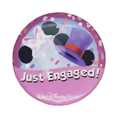 ディズニー Walt Disney World Just Engaged! 缶バッジ 缶バッチ brooch-5148