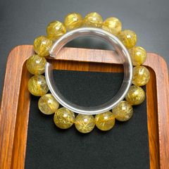 貴重 EU製 ☆太陽花タイチンルチル☆黄金針水晶 金運 開運