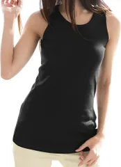 emptio エンプティオ カップ付き タンクトップ ショートスリーブ ミニ丈 フィットネス レディース パッドつき 盛れる 肌着 補正下着 ヨガウェア ルームウェア ダンス 姿勢 エクササイズ 体型カバー ナイト ジム(#02ブラック,  M)