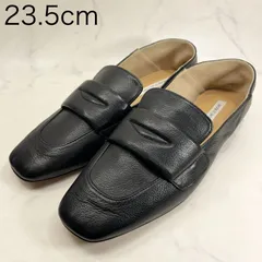 【新品 訳あり】モードエジャコモ　スクエアトゥコインローファー　23.5㎝　黒のサムネイル